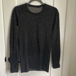 lululemon black speckled swiftly long sleeve